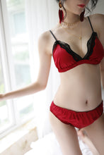 Load image into Gallery viewer, New sexy lingerie black lace artificial silk bra underwear sexy suit factory direct wholesale