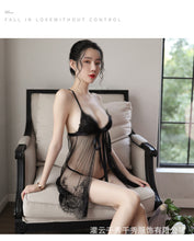 Load image into Gallery viewer, Sexy Lingerie Women's Camisole See-Through Lace Mesh Nightdress Seductive Open-Front Passion Set Erotic Lingerie 1707