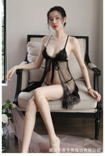 Load image into Gallery viewer, Sexy Lingerie Women's Camisole See-Through Lace Mesh Nightdress Seductive Open-Front Passion Set Erotic Lingerie 1707