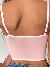 Load image into Gallery viewer, Floral Lace Push Up Cami Coeset, Contrast Mesh Hollow Out Crop Top Bra, Women's Lingerie & Underwear