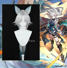 Load image into Gallery viewer, UWOWO Feixiao Wig Game Honkai Star Rail Feixiao Cosplay Wig Fei Xiao Wig Sliver Dusty blue Hair Long Hair Halloween Wig