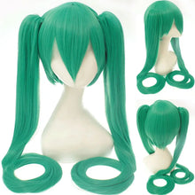 Load image into Gallery viewer, 28 Colors Miku Cosplay Wig Long Heat Resistant Synthetic Hair Clip Ponytails Wigs