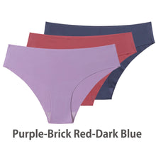Load image into Gallery viewer, 3 Pcs Set Seamless Panties for Women Breathable Low Waist Sexy Underwear Solid Silk Briefs Invisible Seamless Panties Woman