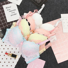 Load image into Gallery viewer, Lace Bra Set 3 Breasted Sexy Lingerie Comfortable Floral Bra and Panties Push Up Women Underwire Adjusted-straps Underwear Sets