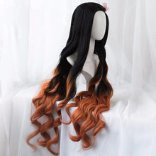 Load image into Gallery viewer, Kamado Nezuko Wig Nezuko Cosplay 95cm Gradient Long Hair Accessories Heat Resistant Synthetic Wig