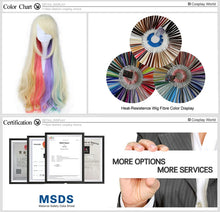 Load image into Gallery viewer, Anime 51 inches 130cm Long Milk Golden Chii Blonde Wig With Cosplay Prop Ears Heat Resistance Synthetic Hair Wigs + A Wig Cap