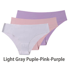 Load image into Gallery viewer, 3 Pcs Set Seamless Panties for Women Breathable Low Waist Sexy Underwear Solid Silk Briefs Invisible Seamless Panties Woman