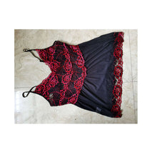 Load image into Gallery viewer, New European and American cross-border foreign trade plus size sexy lingerie women's lace strap lace mesh skirt transparent sexy nightdress