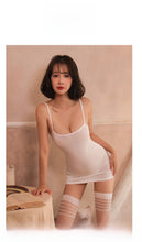 Load image into Gallery viewer, Sexy Lingerie Sling Ice Silk Tight Dress Non-Take-Off Pajamas Perspective Midnight Charm Passion Temptation Suit