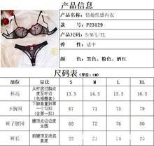 Load image into Gallery viewer, Y cross-border Europe and the United States new sexy lingerie sexy ladies mesh black perspective sexy suit wholesale 23129
