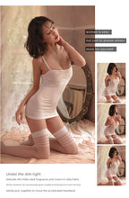 Load image into Gallery viewer, Sexy Lingerie Sling Ice Silk Tight Dress Non-Take-Off Pajamas Perspective Midnight Charm Passion Temptation Suit