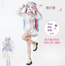 Load image into Gallery viewer, 【Wetrose】In Stock NEEDY GIRL OVERDOSE Amechan K Angel Cosplay Costume Game Seifuku Full Set JK Chou Zetsu Sai Kawa Ten Shi Chan