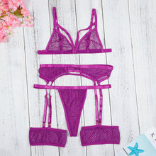 Load image into Gallery viewer, Pajamas Steel Lingerie Ring Lace Underwear Sleepwear Fashion Sexy Garter Erotic Porno Lingerie белье женское