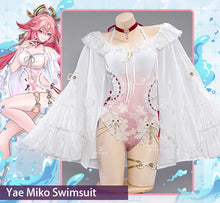 Load image into Gallery viewer, LAST BATCH UWOWO Genshin Impact Yae Miko Cosplay Costume Exclusive Swimsuit Bra Panties Accessories Halloween Cosplay Outfits