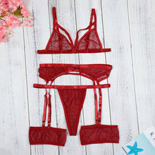 Load image into Gallery viewer, Pajamas Steel Lingerie Ring Lace Underwear Sleepwear Fashion Sexy Garter Erotic Porno Lingerie белье женское