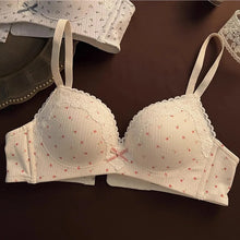 Load image into Gallery viewer, Sexy Lace Floral Bra Set Comfortable Non-steel Ring Beauty Back Small Breasts Gathered Up Support Anti-sagging Teenage Bra Set