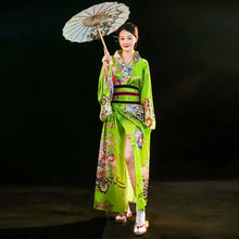 Load image into Gallery viewer, Cosplay Costume Traditional Japanese Kimono Japanese Style Printed Floral Sakura Girl Kimono Dress Elegance Asian