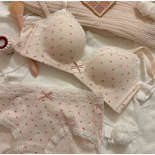 Load image into Gallery viewer, Sexy Lace Floral Bra Set Comfortable Non-steel Ring Beauty Back Small Breasts Gathered Up Support Anti-sagging Teenage Bra Set