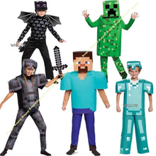 Load image into Gallery viewer, Cosplay Costumes Boys Children M I New Green E Clothes Gray Onesie Child St e Ve Game Character Performance Christmas Halloween
