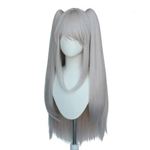 Load image into Gallery viewer, UWOWO HalfordD Wig Game Azurr Lanee Halfordd Bunny Cosplay Wig With Tonytail Long Hair Gray Hair