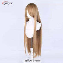 Load image into Gallery viewer, 73 Colors 100cm Long Straight Cosplay Wig Anime Compatible Universal Omopinenet Heat Resistant Synthetic Hair Wigs + Wig Cap