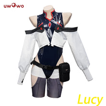 Load image into Gallery viewer, IN STOCK UWOWO Lucy Cosplay Costume Lucy Outfit Cosplay Anime Lucy Bodysuit with Coat Full Set Halloween Costumes Full Set