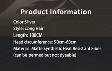 Load image into Gallery viewer, UWOWO Lady Avalon Wig Game Fatee/Grandd Orderr Lady Avalon Cosplay Wig Long Gray Hair Halloween Wig