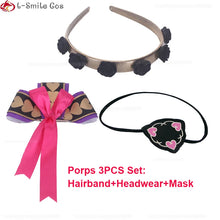 Load image into Gallery viewer, VTuber NIJISANJI lLUNA Maria Marionette Cosplay Wig 42cm Short Pink Ponytail Heat Resistant Synthetic Hair Party Wigs + Wig Cap