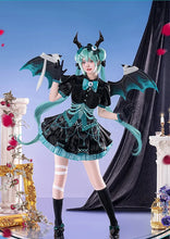 Load image into Gallery viewer, MIKUU Cosplay Costume Game Cosplay DokiDoki-R Mikku Cosplay Women Cute Black Green Lolita Dress Costume Mikuu Cosplay Wig
