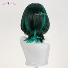Load image into Gallery viewer, UWOWO Nefer Wig Game Genshin impact Nefer Cosplay Wig Short Hair Green Hair Halloween Wig