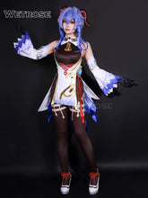Load image into Gallery viewer, 【Wetrose】In Stock Ganyu SSR Cosplay Costume Genshin Impact Gan Yu Гань Юй Gamu Horn Head Gears Full Set Wig Shoes Halloween Xmas