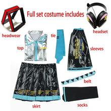 Load image into Gallery viewer, Anime Miku Cosplay Costume Miku Japan Maid May Output Dress Suit Headwear Wig Halloween Costume For Women Girl Adult