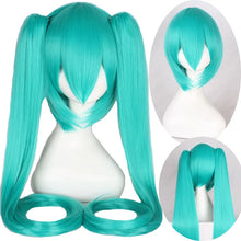 Load image into Gallery viewer, 28 Colors Miku Cosplay Wig Long Heat Resistant Synthetic Hair Clip Ponytails Wigs