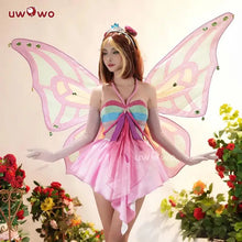 Load image into Gallery viewer, IN STOCK UWOWO Bloomm Enchantixx Flora Cosplay Costume Big Fairy Wings Cosplay Outfit Butterfly Fairy Women Wing