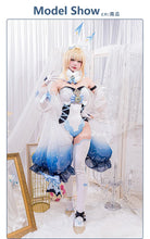 Load image into Gallery viewer, LAST BATCH UWOWO Genshin Impact Traveler Lumine Cosplay Costume Douji Bunny Suit Canon Aether&Lumine Cos Outfit Halloween Cos