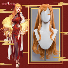 Load image into Gallery viewer, UWOWO Fanart Namii Chinese Dress Cheongsam Cosplay Wig Long Yellow Gold Hair 100cm Wig