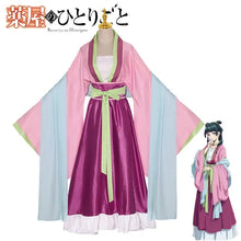 Load image into Gallery viewer, New Maomao Cosplay Costume Wig Anime The Apothecary Diaries Pink Dress Halloween Party for Women