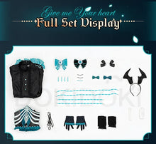 Load image into Gallery viewer, MIKUU Cosplay Costume Game Cosplay DokiDoki-R Mikku Cosplay Women Cute Black Green Lolita Dress Costume Mikuu Cosplay Wig