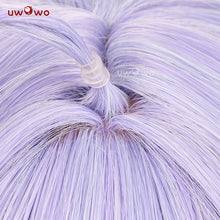 Load image into Gallery viewer, IN STOCK UWOWO Honkai Star Rail Cosplay Wig with Headpiece Bailu Cosplay Wig Long Blue Hair Purple Long Hair Heat Resistant