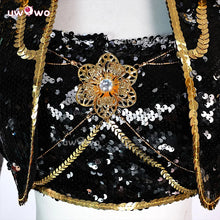 Load image into Gallery viewer, UWOWO Mira Cosplay Collab Series: Kpop Huntrix Mira GOLDEN Performance Black Suit Cosplay Costume XS-3XL Halloween Costume
