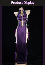Load image into Gallery viewer, IN STOCK UWOWO C.C. Cosplay Codee Geasss: C.C. CC Purple Cheongsam Cosplay Costume Purple Dress Halloween Costume