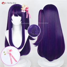 Load image into Gallery viewer, High Quality Hoshino Ai Cosplay Wig Anime Cosplay 80cm Purple Highlight Rose Pink Wig With Headwear Heat Resistant Hair Party