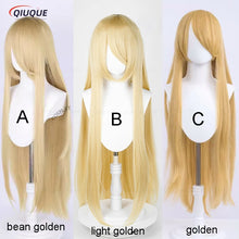 Load image into Gallery viewer, 73 Colors 100cm Long Straight Cosplay Wig Anime Compatible Universal Omopinenet Heat Resistant Synthetic Hair Wigs + Wig Cap