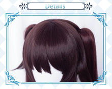 Load image into Gallery viewer, UWOWO Hutao Cosplay Wig Genshin Impact Cosplay Hu Tao Wig Hutao Long Hair Brown Wigs 115cm Claw Clip Ponytail Wig