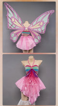Load image into Gallery viewer, IN STOCK UWOWO Bloomm Enchantixx Flora Cosplay Costume Big Fairy Wings Cosplay Outfit Butterfly Fairy Women Wing