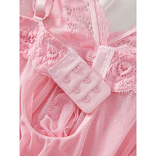 Load image into Gallery viewer, A Set Of Woman Underwear Nightgown Thong Sets Plus Size Suspender Lace Lingerie Sexy Accessories Erotic Bra Nightdress lencería