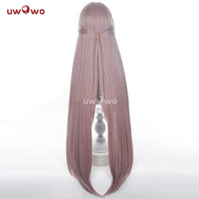 Load image into Gallery viewer, IN STOCK UWOWO Game Honkai: Star Rail Cosplay Herta Cosplay Wig 50CM Long Gray-Pink Long Hair Heat Resistant