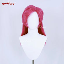 Load image into Gallery viewer, UWOWO Tecnaa Cosplay Wig Fairy Wings Cosplay Wig Long Hair Pink Red Hair Women Hair