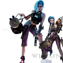 Load image into Gallery viewer, Anime Game LOL Arcane Cosplay Costume Crit Loli Jinx Cosplay Loose Cannon Cosplay Outfit Shoes Wig Sexy Women Carnival Costume