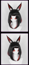 Load image into Gallery viewer, UWOWO Ahri Wig Game League of Legends/LOL: Ahri After Hours Mythic Variant Cosplay Wig With Ears ShortBlack Wig Halloween Wig
